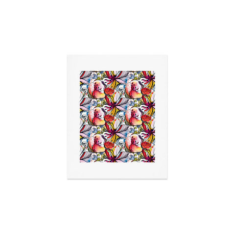 CayenaBlanca Pattern Flowers Art Print