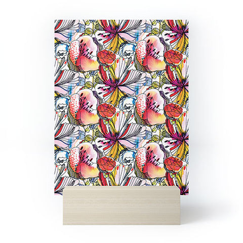 CayenaBlanca Pattern Flowers Mini Art Print