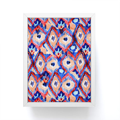 CayenaBlanca Peacock Texture Framed Mini Art Print