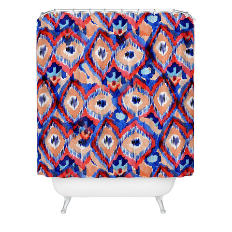 CayenaBlanca Peacock Texture Shower Curtain