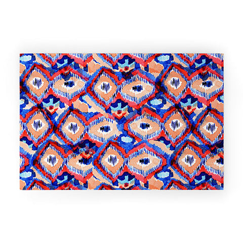 CayenaBlanca Peacock Texture Welcome Mat