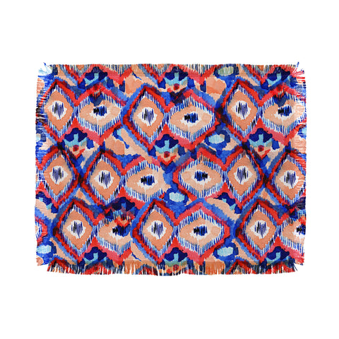 CayenaBlanca Peacock Texture Throw Blanket
