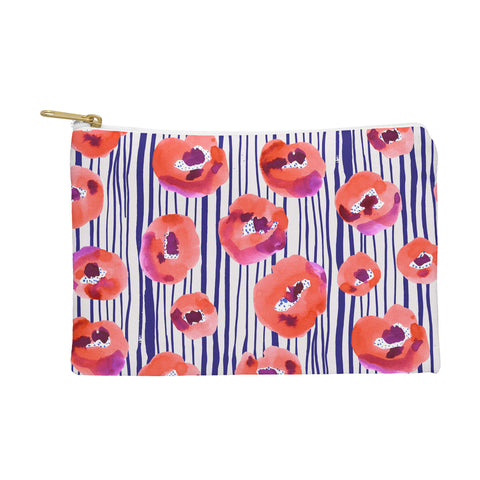 CayenaBlanca Peonies and stripes Pouch