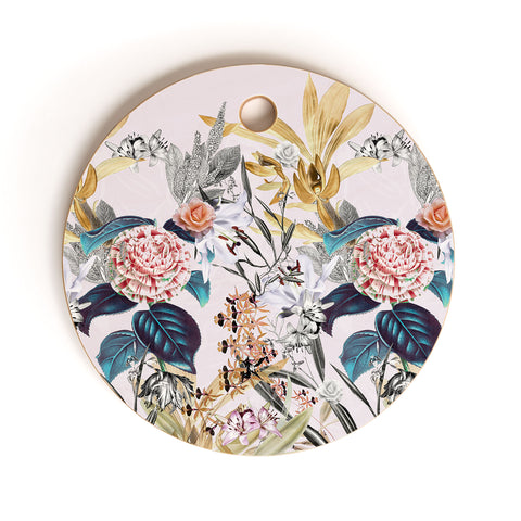 CayenaBlanca Romantic Botanicals Cutting Board Round