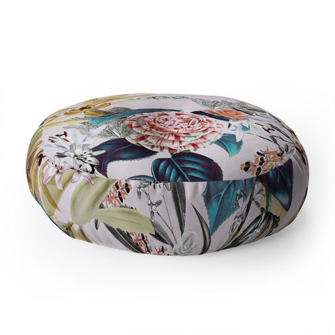 CayenaBlanca Romantic Botanicals Floor Pillow Round