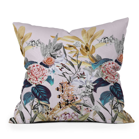 CayenaBlanca Romantic Botanicals Throw Pillow