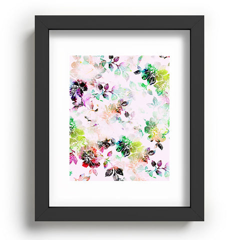 CayenaBlanca Romantic Flowers Recessed Framing Rectangle