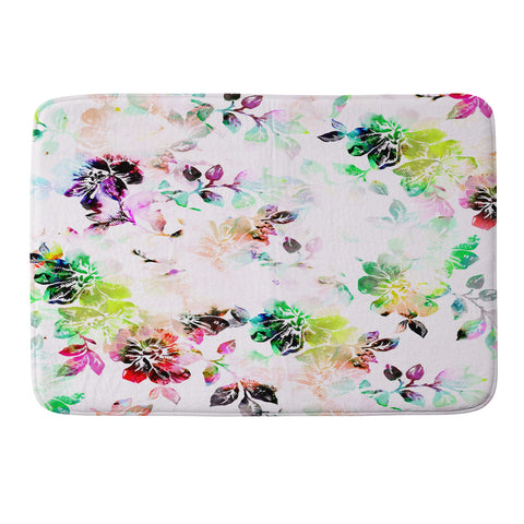 CayenaBlanca Romantic Flowers Memory Foam Bath Mat