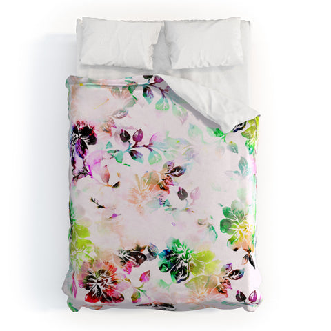 CayenaBlanca Romantic Flowers Duvet Cover