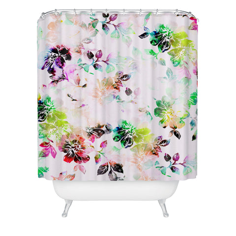 CayenaBlanca Romantic Flowers Shower Curtain