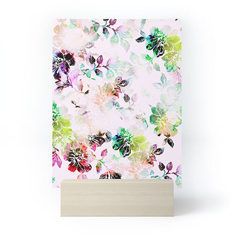 CayenaBlanca Romantic Flowers Mini Art Print