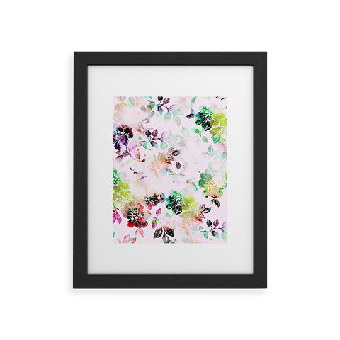CayenaBlanca Romantic Flowers Framed Art Print