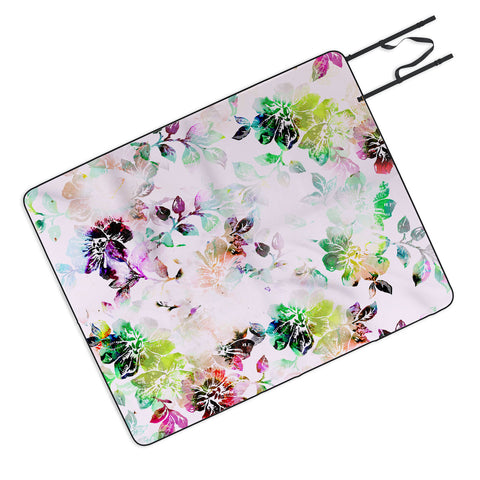 CayenaBlanca Romantic Flowers Picnic Blanket