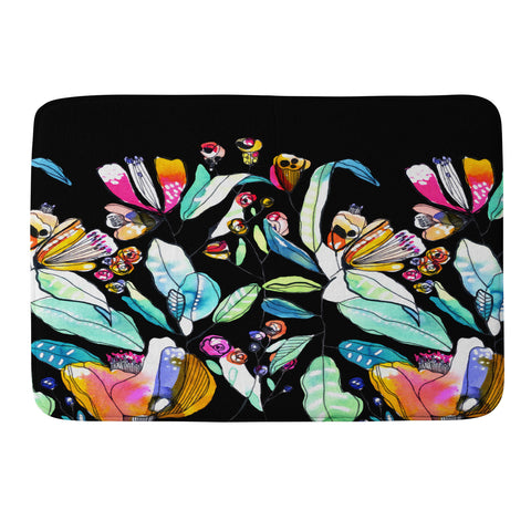 CayenaBlanca Spring WildFlowers Memory Foam Bath Mat