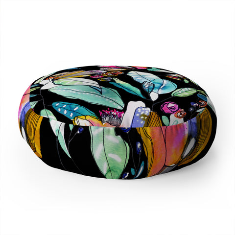 CayenaBlanca Spring WildFlowers Floor Pillow Round