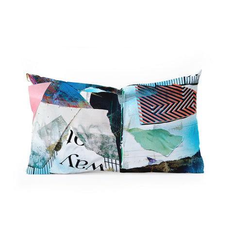 CayenaBlanca Street Collage Oblong Throw Pillow