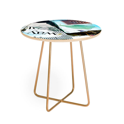 CayenaBlanca Street Collage Round Side Table