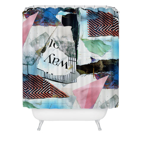 CayenaBlanca Street Collage Shower Curtain