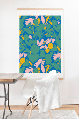 CayenaBlanca Sunflower Silhouettes Art Print And Hanger