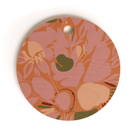 CayenaBlanca Sunrise shapes Cutting Board Round