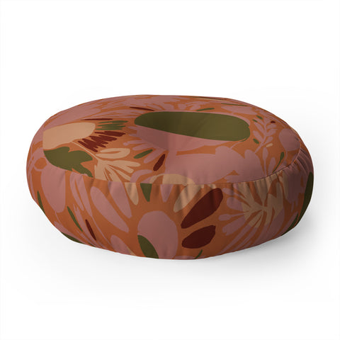 CayenaBlanca Sunrise shapes Floor Pillow Round