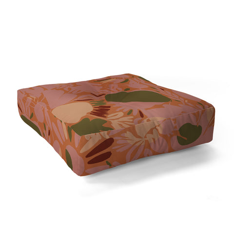 CayenaBlanca Sunrise shapes Floor Pillow Square