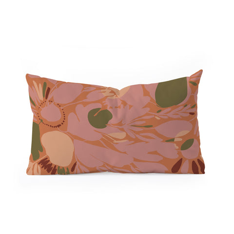 CayenaBlanca Sunrise shapes Oblong Throw Pillow