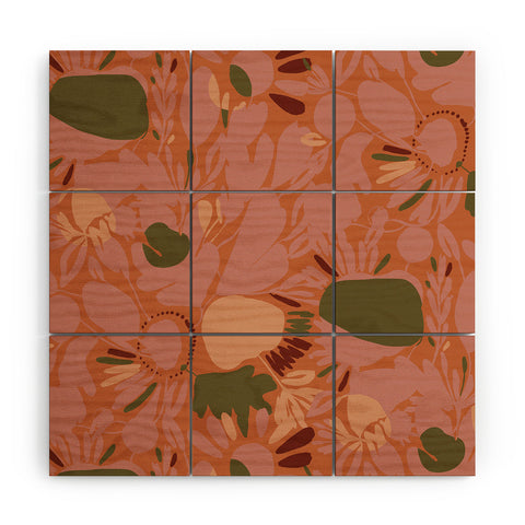 CayenaBlanca Sunrise shapes Wood Wall Mural