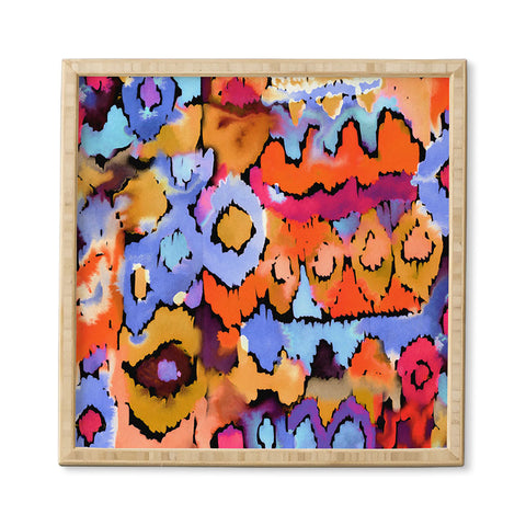 CayenaBlanca Sunset Ikat Framed Wall Art