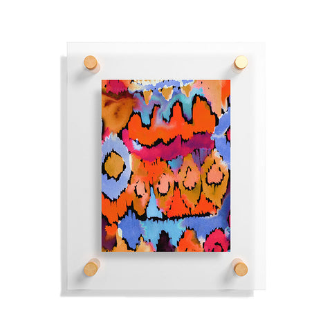 CayenaBlanca Sunset Ikat Floating Acrylic Print