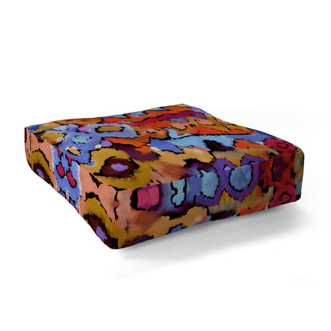 CayenaBlanca Sunset Ikat Floor Pillow Square