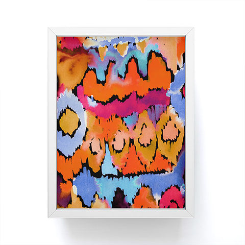 CayenaBlanca Sunset Ikat Framed Mini Art Print