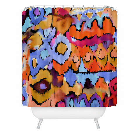 CayenaBlanca Sunset Ikat Shower Curtain