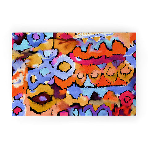 CayenaBlanca Sunset Ikat Welcome Mat