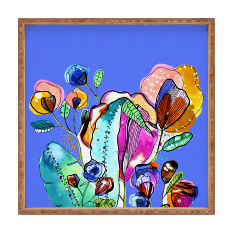 CayenaBlanca Surreal Garden Square Tray