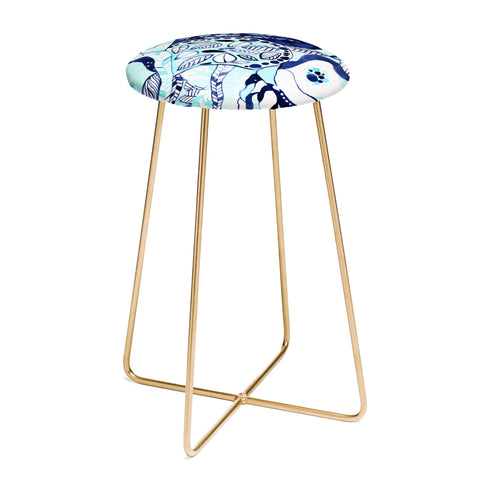 CayenaBlanca Tribal Texture Counter Stool