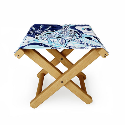 CayenaBlanca Tribal Texture Folding Stool
