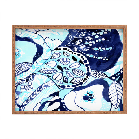 CayenaBlanca Tribal Texture Rectangular Tray