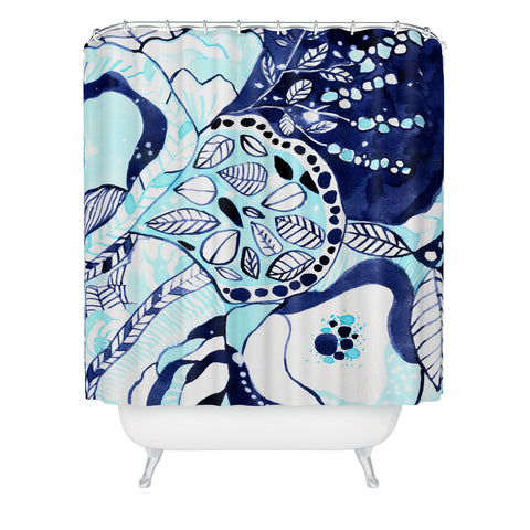 CayenaBlanca Tribal Texture Shower Curtain