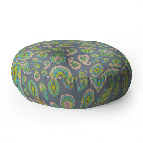 CayenaBlanca Tropic Paisley Floor Pillow Round