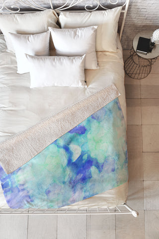 CayenaBlanca Water Clouds Fleece Throw Blanket