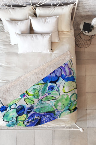 CayenaBlanca Water Field Fleece Throw Blanket