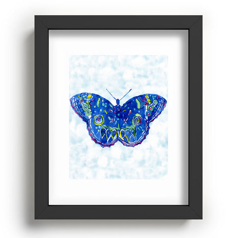 CayenaBlanca Watercolour Butterfly Recessed Framing Rectangle