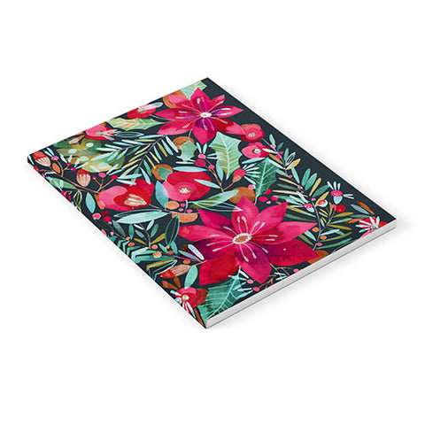 CayenaBlanca Watercolour Christmas Flowers Notebook