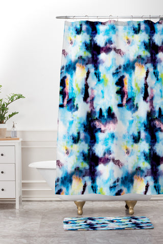 CayenaBlanca Watercolour Dreams Shower Curtain And Mat