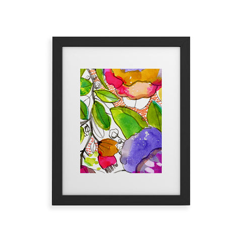 CayenaBlanca Watercolour Flowers Framed Art Print