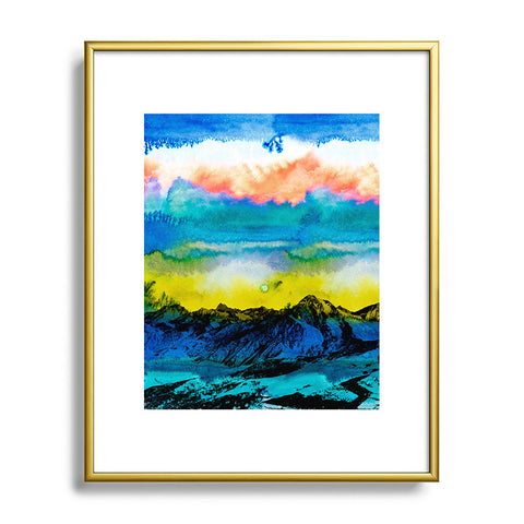 CayenaBlanca Wild West Sunrise Metal Framed Art Print