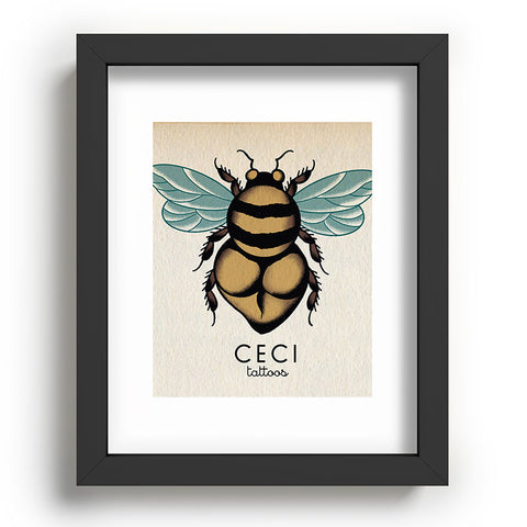 CeciTattoos Bumblebutt bee Recessed Framing Rectangle