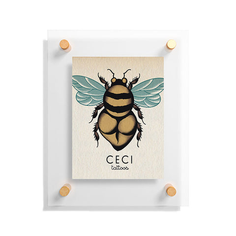 CeciTattoos Bumblebutt bee Floating Acrylic Print
