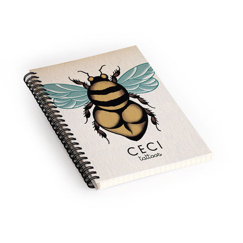 CeciTattoos Bumblebutt bee Spiral Notebook